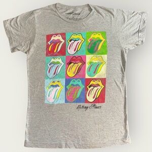 Vintage Grey The Rolling Stones Graphic T-Shirt Size Medium